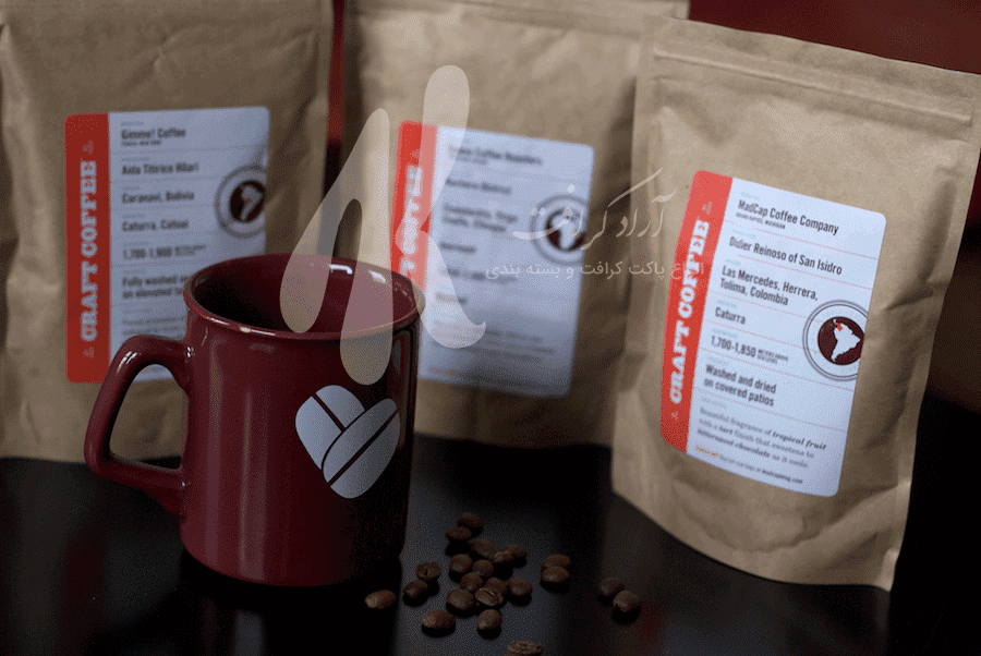 پاکت کرافت خرید عمده بسته بندی قهوه
